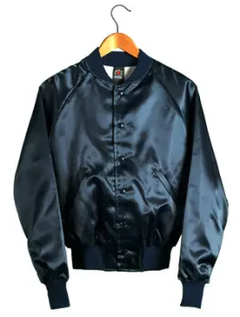 622 navy satin jacket